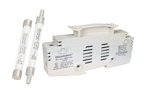 Bezpiecznik słoneczny 10 × 85 Pv, biały 30-amperowy bezpiecznik mikrokasetowy IEC60269.6 Standard